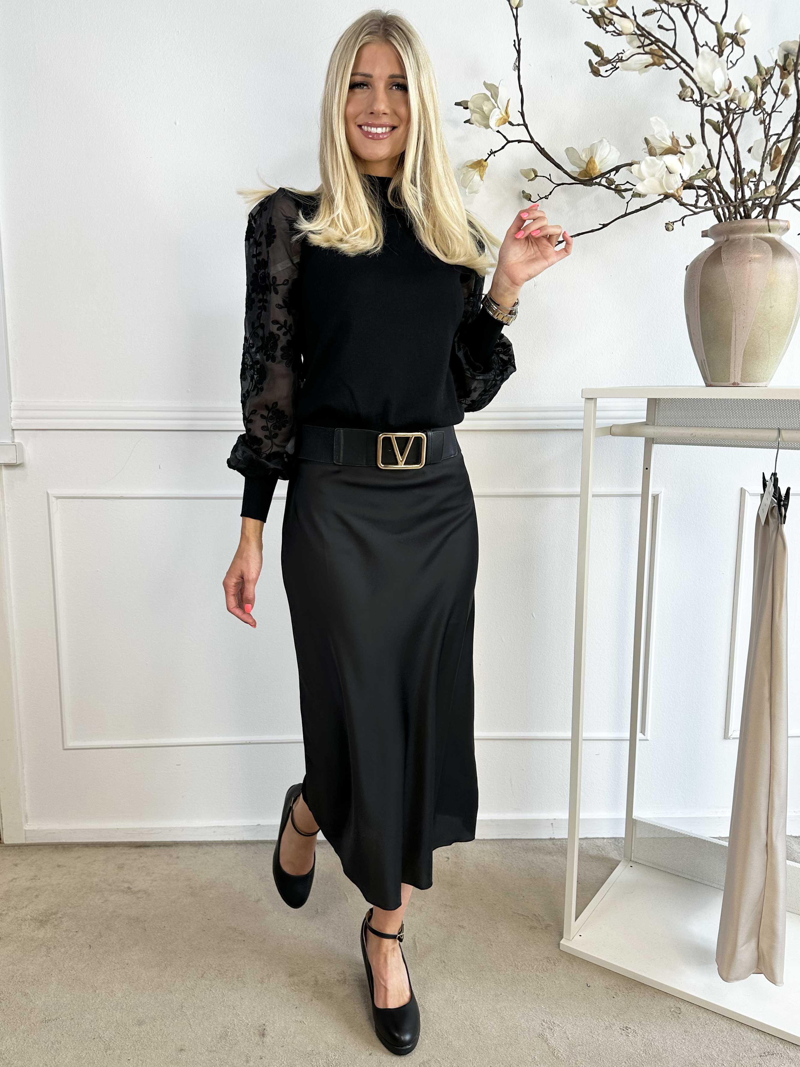 Elena - Silkelook nederdel